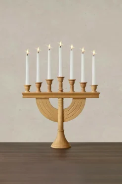 Markslöjd Lysestage Torpa 7L Batteridrevet Bejdset brun Sale