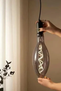 Markslöjd Lyskilde Mercury E27 4W Soft LED 115 mm Røgfarvet New