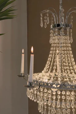 Markslöjd Krystallysekroner>MARIELUND Lysekrone 3L /MC Krom