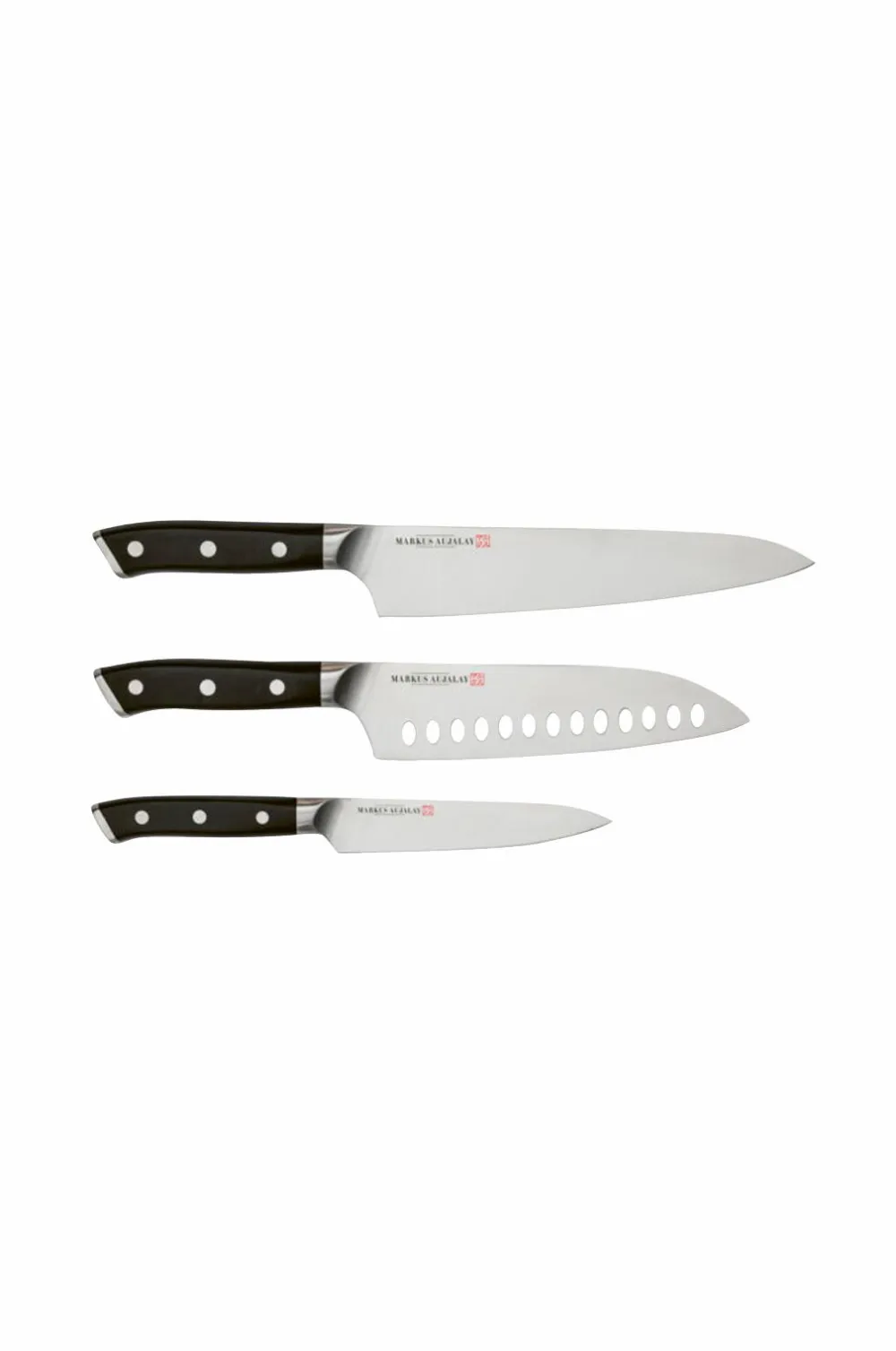 Markus Aujalay Knivsæt Classic 3 dele Nikkelpletteret messing Sale