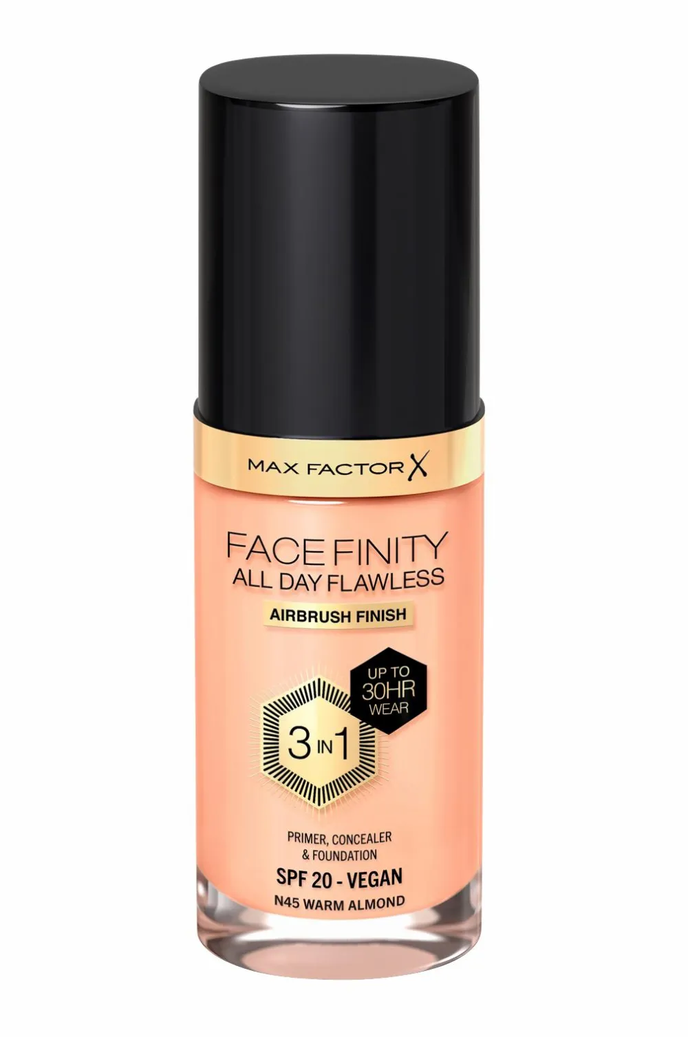 Max Factor Ansigt>All Day Flawless 3in1 Foundation 45 Warm almond