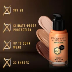 Max Factor All Day Flawless 3in1 Foundation 85 Caramel