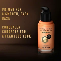 Max Factor All Day Flawless 3in1 Foundation 85 Caramel