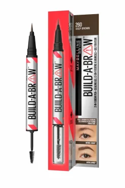 Maybelline BUILD-A-Brow 2-I-1 Brow Pen 260 Deep Brown Outlet