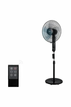 Midea Gulvvifte 3 hastigheder og fjernbetjening, sort No color Clearance