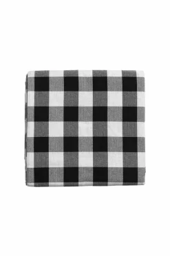 Midnatt Sengetæppe Gingham Black And White Sale