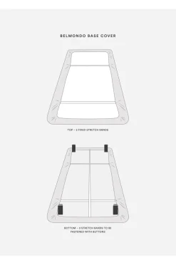 Mille Notti Belmondo betræk til sengebund Hvid New