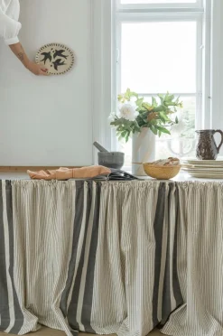 Mimou Gardinkapper>Bistro-gardin håndvævet Black/Natural