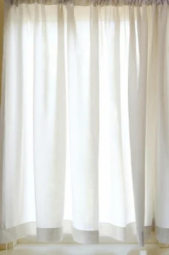 Mimou Gardinlængder Med Løbegang>Cafégardin Grace dobbelt bredde Natural beige