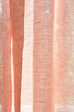 Mimou Gardinlængder Med Løbegang>Cafégardin Kelly dobbelt bredde Koralrosa