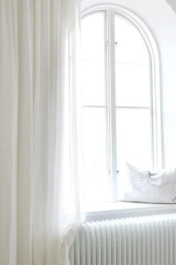 Mimou Gardin Kelly, hørlærred, dobbelt bredde Hvid New