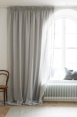 Mimou Gardin Kelly, hørlærred, dobbelt bredde Himmelgrå Online