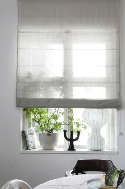 Mimou Liftgardin Ellie halvlærred 220 cm høj Natur Clearance