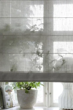 Mimou Liftgardin Ellie halvlærred 220 cm høj Natur Clearance