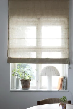 Mimou Liftgardin Ellie halvlærred 220 cm høj Halmgul Clearance