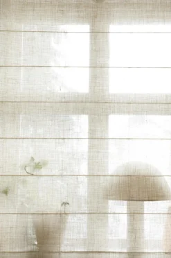 Mimou Liftgardin Ellie halvlærred 220 cm høj Halmgul Clearance