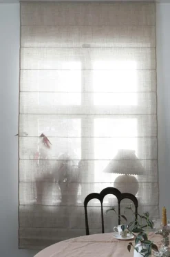 Mimou Liftgardin Ellie halvlærred 220 cm høj Naturrosa Discount