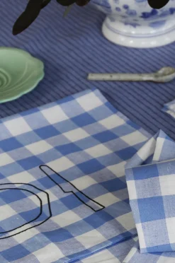 Mimou Tehåndklæde Plate Blue Sale