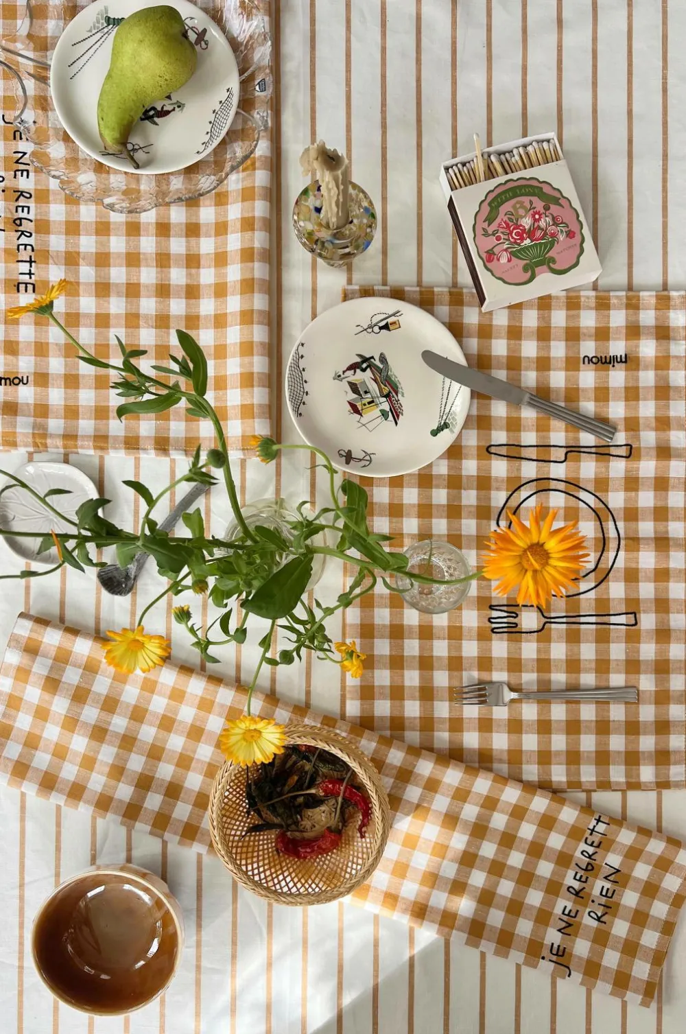 Mimou Køkkentekstiler>Tehåndklæde Plate Nougat