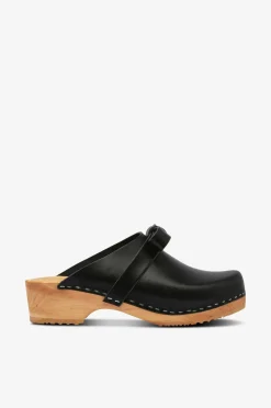 Mimou Træsko med sløjfe Sort Discount