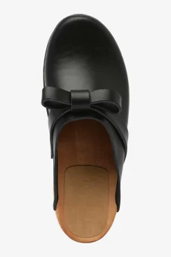 Mimou Træsko med sløjfe Sort Discount