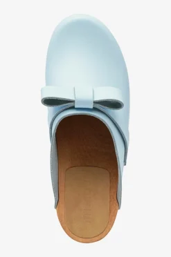 Mimou Træsko med sløjfe Lyseblå Best