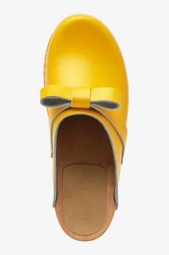 Mimou Sko>Træsko med sløjfe Gul