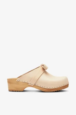 Mimou Sko>Træsko med sløjfe Nude