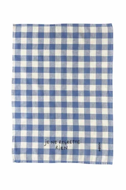 Mimou Køkkentekstiler>Viskestykke Je Ne Regrette Blue