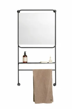 Muubs Spejl med hylde Copenhagen 60 x 120 cm Sort Clearance