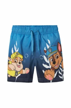 Name it Badetøj>Badebukser nmmMabbe Paw Long Swimshorts Parisian blue