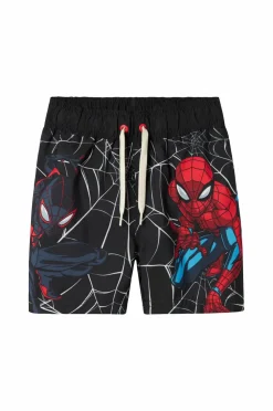 Name it Badebukser nmmMave Spider Long Swimshorts Black Clearance