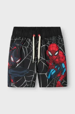 Name it Badebukser nmmMave Spider Long Swimshorts Black Clearance