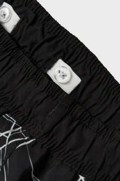 Name it Badebukser nmmMave Spider Long Swimshorts Black Clearance