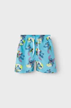 Name it Badebukser nmmMic Stitch Long Swimshorts Wdi Bluefish Outlet