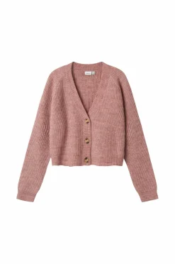Name it Trøjer & Cardigans>Cardigan nkfHolly Boxy Short Knit Card Deauville mauve