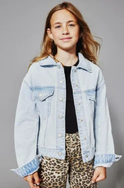 Name it Cowboyjakke nkfMila Light blue bleached denim Discount