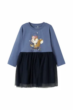 Name it Kjole nmfOhfelia LS Dress Box Wild wind Online