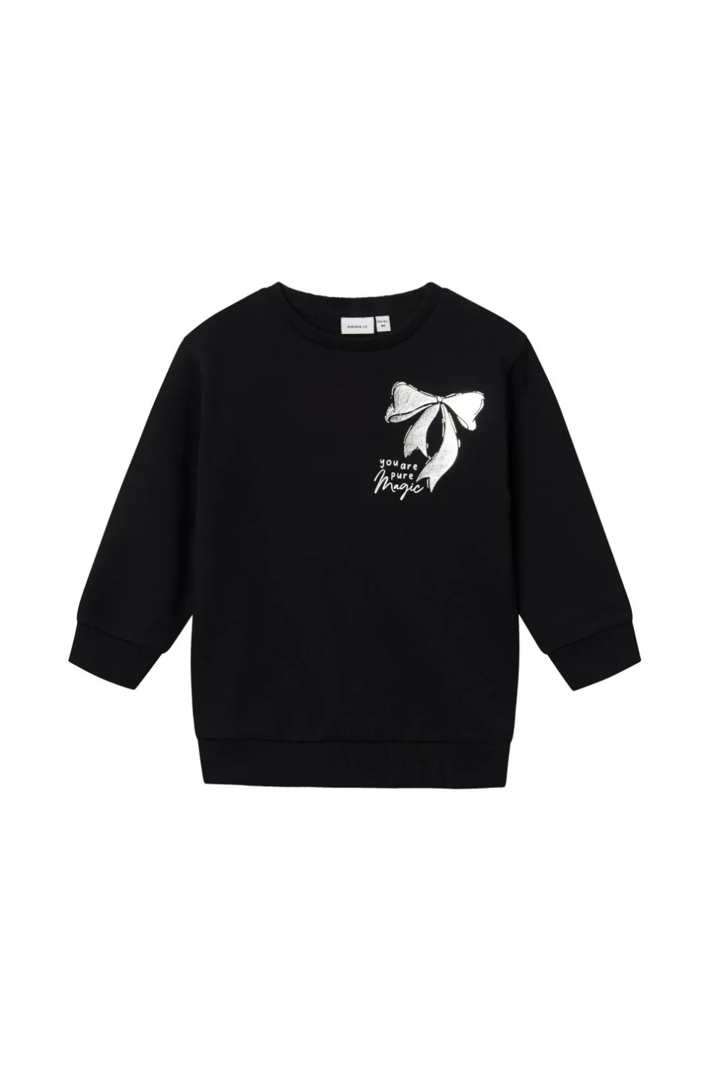 Name it Kjoler>Kjole nmfRenata Nreg Sweat Tunic Bru Box Black