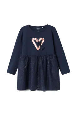 Name it Kjoler>Kjole nmFrijul LS Dress Box Navy blazer