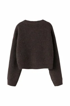 Name it Pullover nkfHolly LS Boxy Short Knit Seal brown Clearance