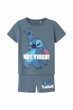Name it Pyjamas nmmArush Stitch nReg SS Nightset WD Blue mirage Sale