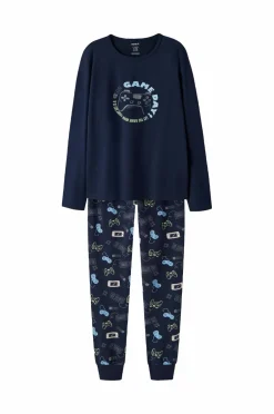 Name it Nattøj & Homewear>Pyjamassæt nkmNightset Navy Gamer Navy blazer