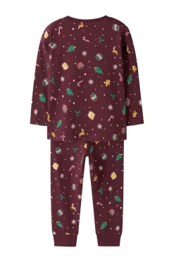 Name it Pyjamassæt nmnVismas LS Bordeaux New