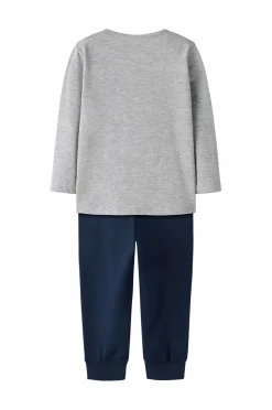 Name it Nattøj & Homewear>Pyjamassæt nmmNightset Grey Firetruck Grey melange