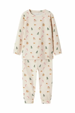 Name it Nattøj & Homewear>Pyjamassæt nmnRoccas Peyote melange