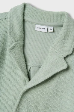 Name it Skjorte nkmHivaj SS Nreg Shirt Aqua gray Discount