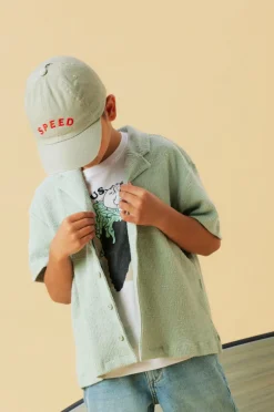 Name it Skjorte nkmHivaj SS Nreg Shirt Aqua gray Discount