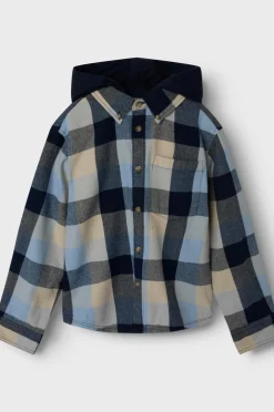 Name it Skjorte nkmLarry LS Overshirt WH Navy blazer Sale