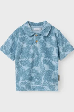 Name it Skjorte nmmFrede Nreg Terry SS Polo Box i frotté Celestial blue